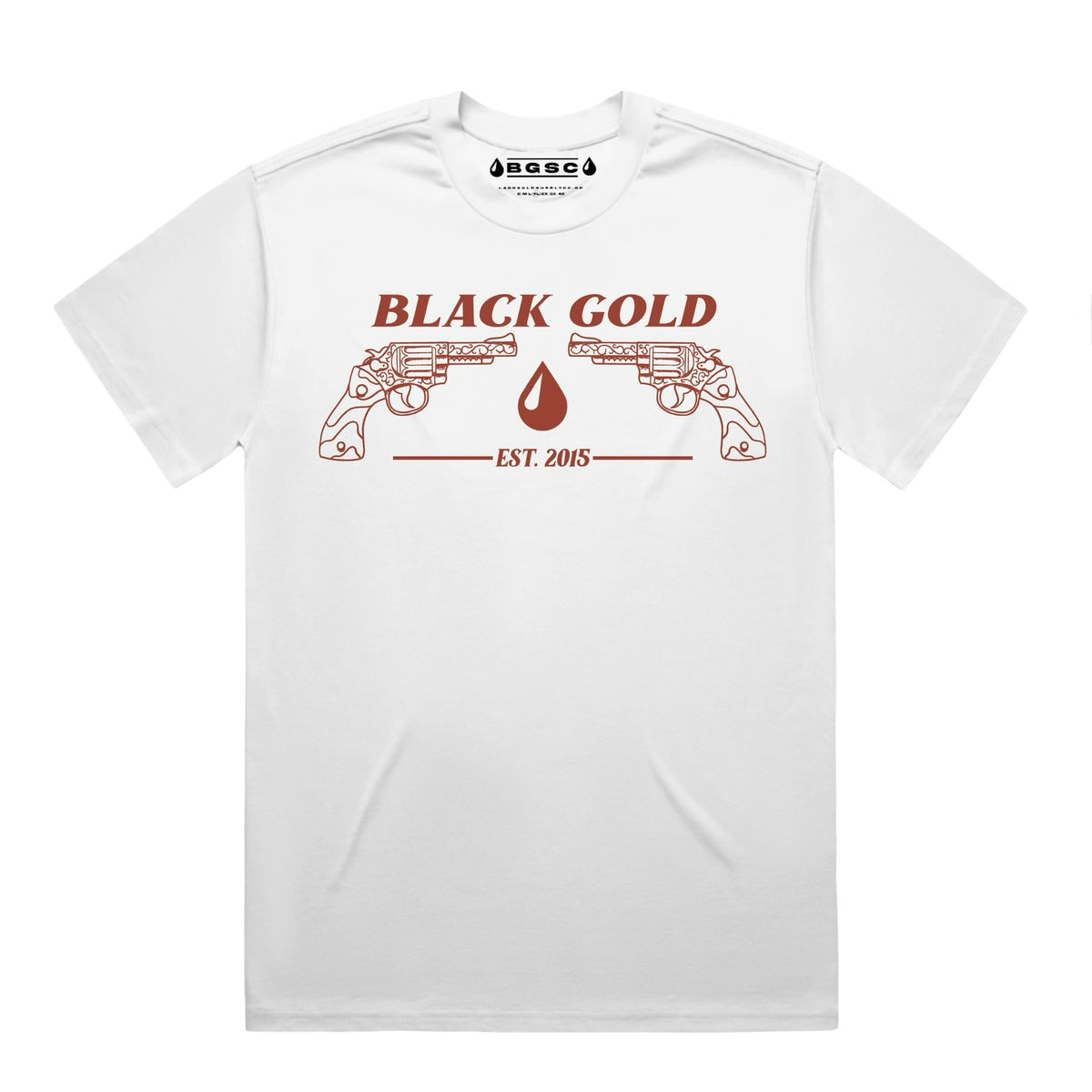 6 Shooter Tee (Rust Color Print)